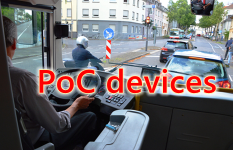 バス上でのPoCデバイスの使用
